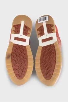 Pink textile sneakers