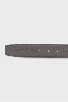 Men's reversible leather belt with logo