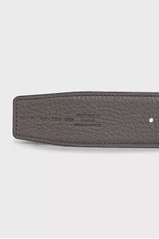 Men's reversible leather belt with logo