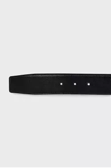 Men's reversible leather belt with logo