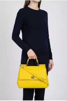 Yellow Sicily leather bag
