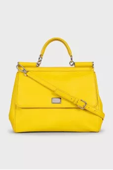 Yellow Sicily leather bag