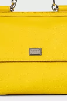 Yellow Sicily leather bag