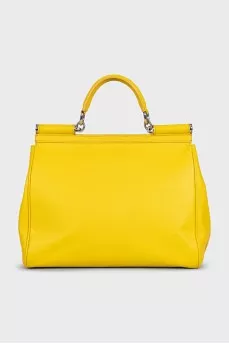 Yellow Sicily leather bag