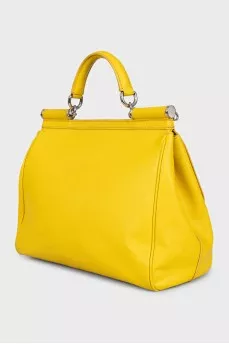 Yellow Sicily leather bag