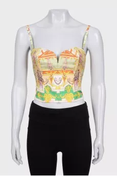 Yellow printed top