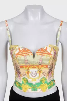 Yellow printed top