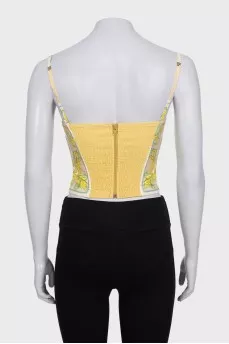 Yellow printed top