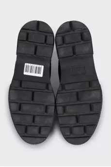 Fresh black textile boots