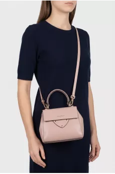 Beige crossbody with logo