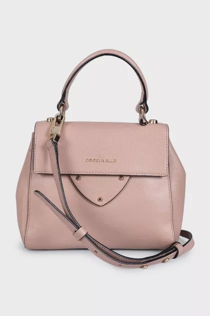 Beige crossbody with logo