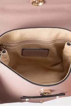 Beige crossbody with logo