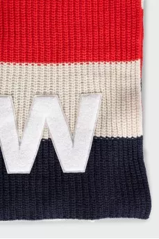 Striped knitted scarf