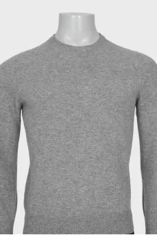 Men's grey cashmere jumper