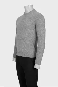 Men's grey cashmere jumper