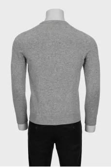 Men's grey cashmere jumper