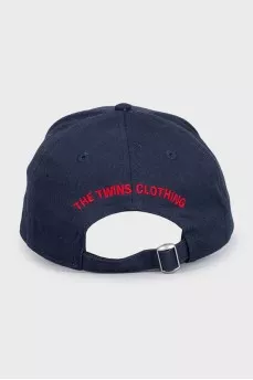 Men's blue cap with patches