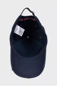 Men's blue cap with patches