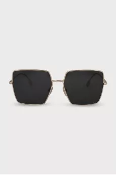 Square metal frame sunglasses