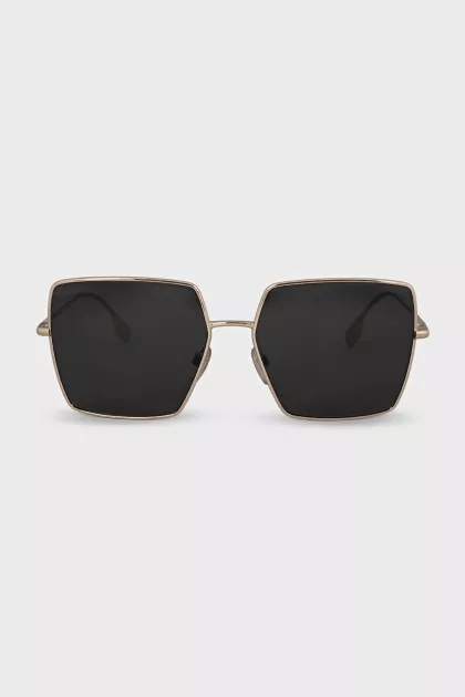 Square metal frame sunglasses