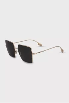 Square metal frame sunglasses