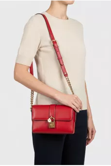 Red leather Dauphine bag