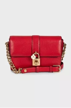 Red leather Dauphine bag