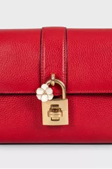 Red leather Dauphine bag