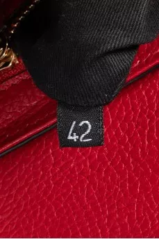 Red leather Dauphine bag