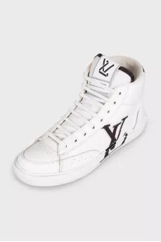 Charlie High-top Leather Sneakers