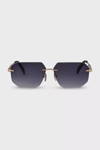 Rectangular gradient lens sunglasses