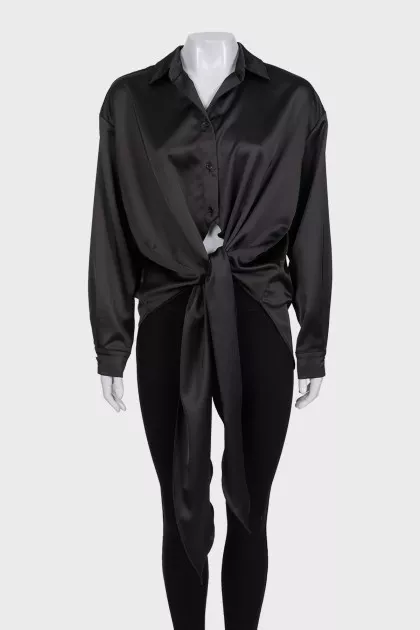Black blouse with ties