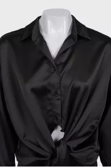 Black blouse with ties