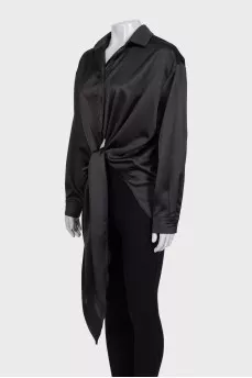Black blouse with ties