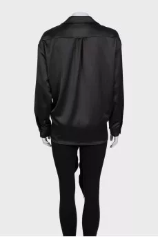 Black blouse with ties