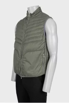 Men's green down vest
