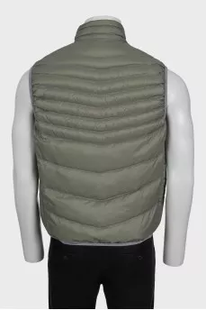 Men's green down vest