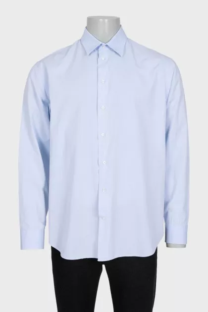 Men's light blue loose-fit shirt