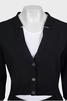 Black asymmetrical cardigan