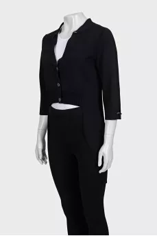 Black asymmetrical cardigan