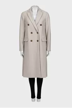 Gray cashmere coat