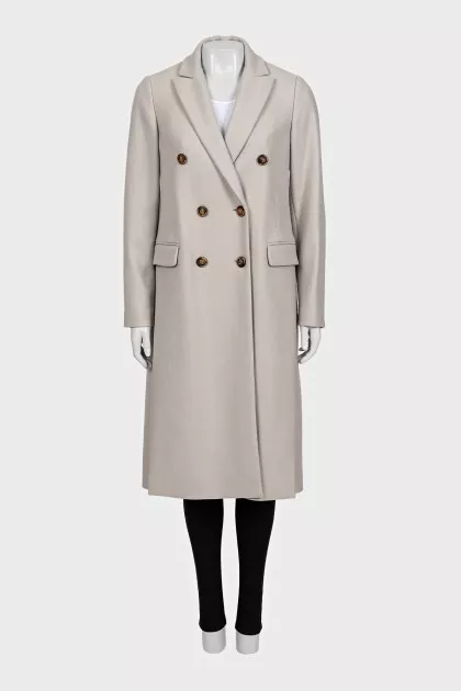 Gray cashmere coat