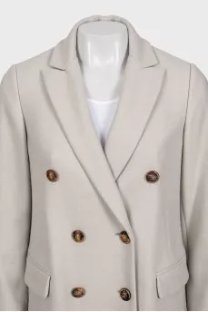Gray cashmere coat