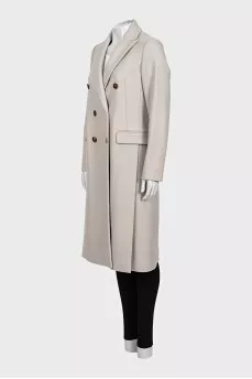 Gray cashmere coat