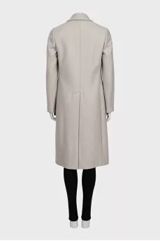 Gray cashmere coat