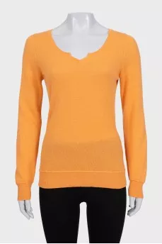 Orange cashmere pullover