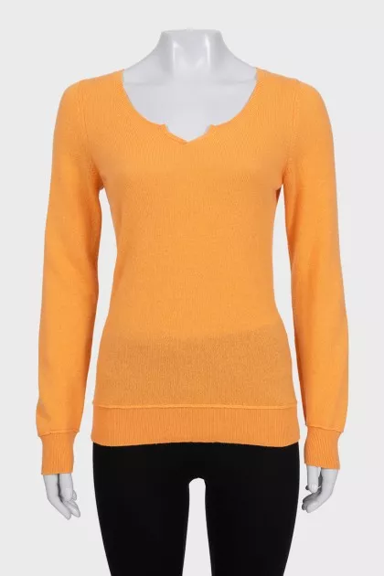 Orange cashmere pullover