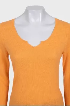 Orange cashmere pullover
