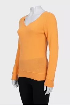 Orange cashmere pullover