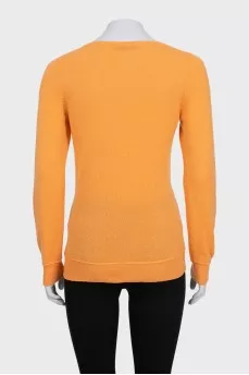 Orange cashmere pullover